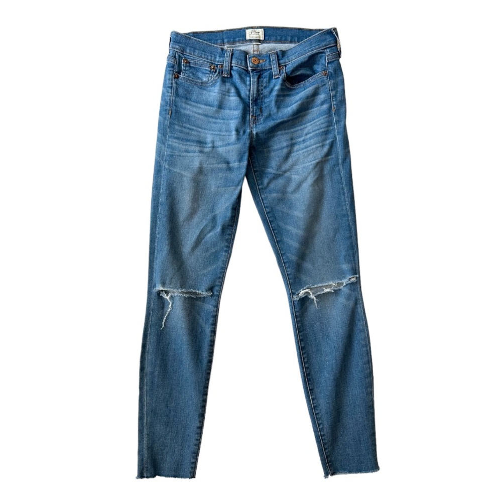 J. Crew Toothpick Medium Rise Raw Hem